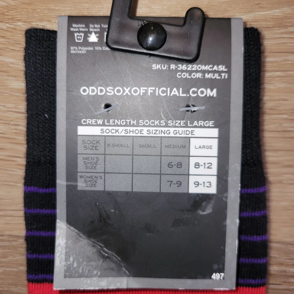 Odd Sox Casual Purple Striped Crew Socks New